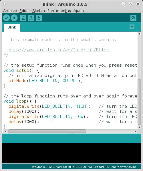 O SOFTWARE - IDE Menu Barra de Botões Carregar Salvar