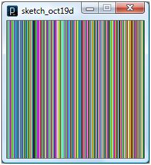 Atividade 9 Crie um programa que preenche uma janela com uma sequência de linhas verticais com cores aleatórias, como mostrado na figura abaixo: Atividade 10 Crie um programa que mostra uma contagem