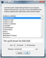 Atividade 1 Você pode alterar o tamanho da fonte usando o comando textsize, a cor através do comando fill e o alinhamento do texto através do comando textalign.