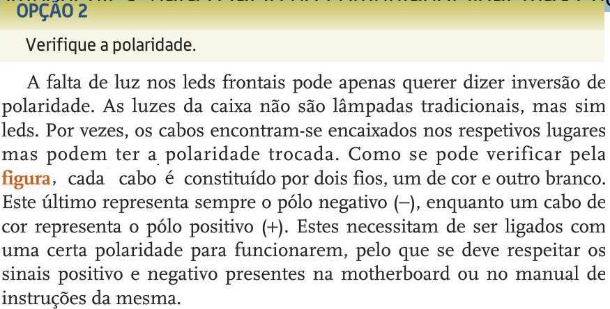 6. Problemas com alguns componentes Luzes da caixa