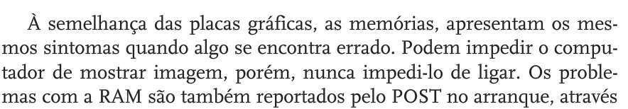 3. Problemas após o arranque Memória RAM 10-10-2018