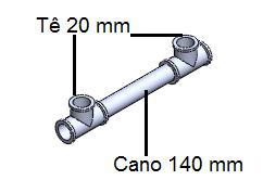 PEÇA DESCRIÇÃO QTD. 1 Tê 20 mm 16 2 Cano 32X20 mm 22 3 Cano 441X20 mm 4 4 Cotovelo 20 mm 4 5 Cano 518X20 mm 4 6 Cano 140X20 mm 2 7 Curva 20 mm 4 Tabela 3.