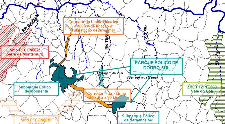 Estudo de Impacte Ambiental do Parque Eólico do Douro Sul e Linha Eléctrica de Interligação do Parque Eólico à Subestação de Armamar Parque Eólico do Douro Sul 2008 Etude d'impact sur l'environnement