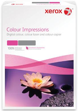 PAPEL PARA IMPRESSÃO LASER COR XEROX COLOUR IMPRESSIONS Xerox Colour Impressions é um papel premium sem revestimento, criado para oferecer excelentes resultados em impressoras a cores digitais.