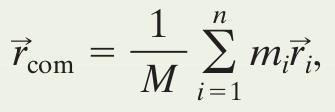 9-1 Centro de Massa Podemos escrever em termos de vetores: Eq.