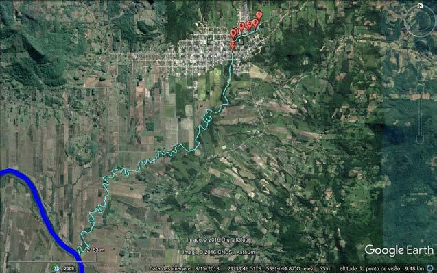 Localização da área de estudo O município de Agudo localiza-se na depressão central do estado do Rio Grande do Sul.