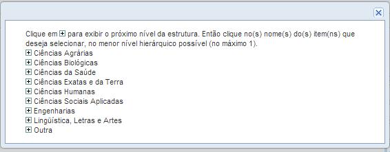 Clicando na LUPA da área de atuação aparecerão