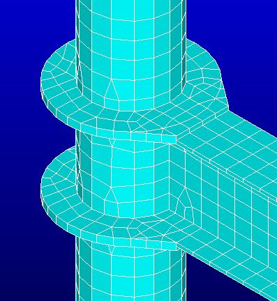 as dimensões máxima e mínima da ligação com diafragma externo (a) t d=6 mm e h d=10 mm (b) t d=20 mm e h d=70 mm Figura 12 - Análise