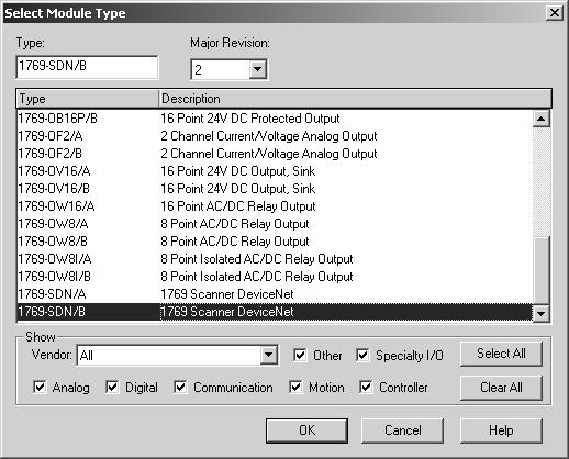 4-10 Comunicação com Dispositivos em um Link DeviceNet Etapa 3: Criação de um projeto para o controlador CompactLogix 1.