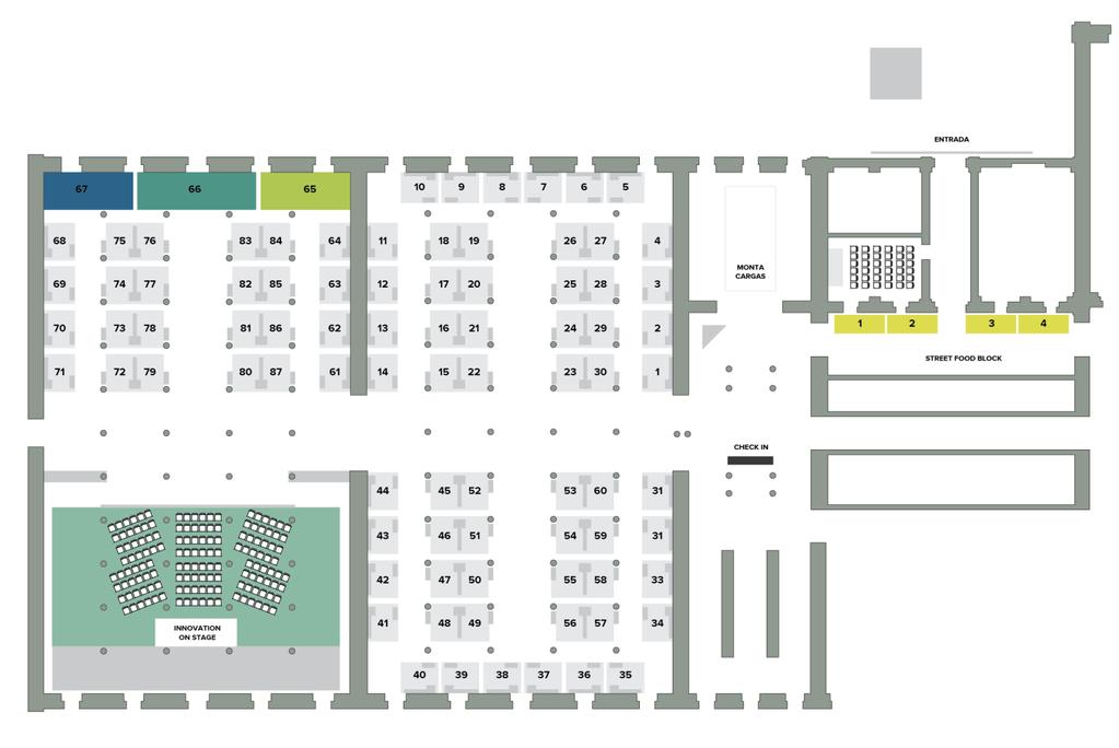 Apresentamos a organização dos vários espaços temáticos que integram a exposição da 21.