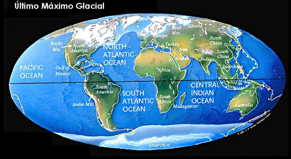 3 O UMG é definido como o intervalo mais recente em que a cobertura de gelo global atingiu seu máximo volume integrado (Figura 2). O UMG foi um intervalo de aproximadamente 4.000 anos, entre 23.