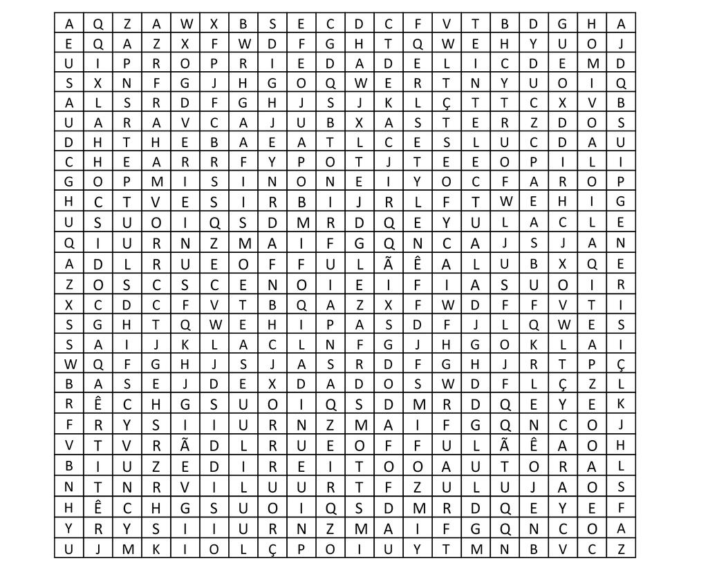 Passatempos Caça Palavras: Existem dois tipos de PROPRIEDADE INTELECTUAL em BASE DE DADOS: o DIREITO AUTORAL (segundo Lei do Direito Autoral), quando a Base de Dados é original e proteção SUI