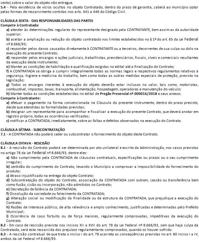 por cento) sobre o valor do objeto não entregue. 5.