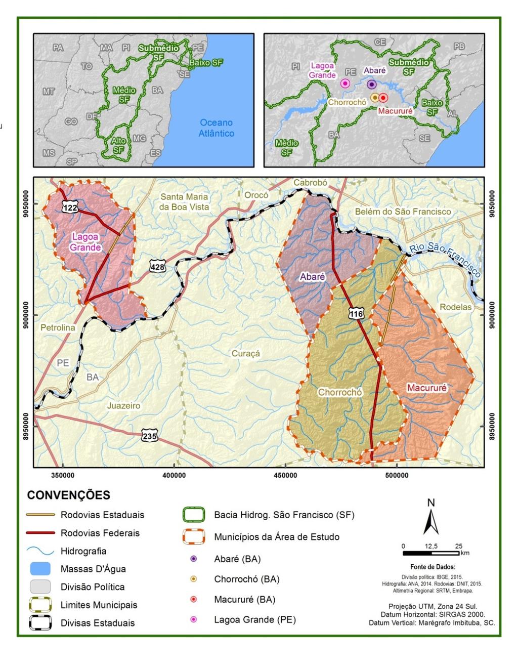 Figura 1: Localização da área de estudo. Fonte: Elaborado por EnvEx Engenharia e Consultoria, 2018.