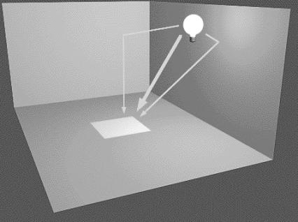 Direta e Indireta Luz recebida diretamente e