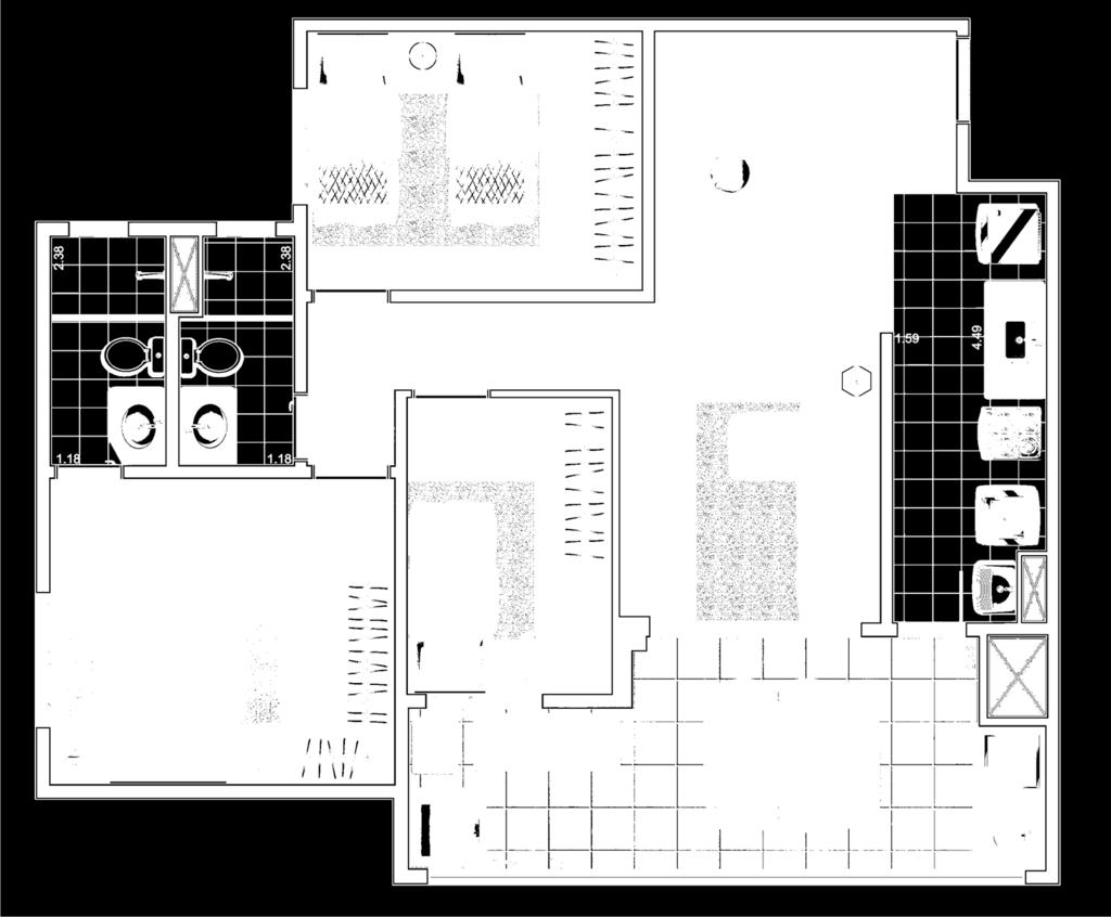 85 m² - 3 QUARTOS C/ 1 SUÍTE Persiana de Enrolar Ventilação Natural 2º quarto com espaço para duas camas