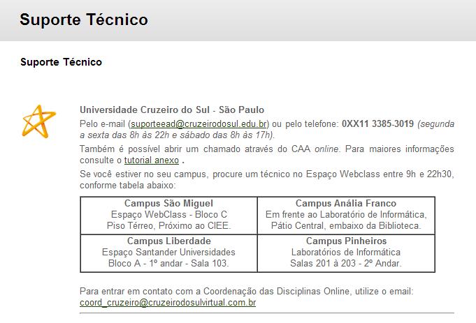 encontra informações sobre o