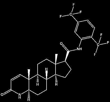 Figura 5. Estrutura do composto finasterida, um inibidor seletivo da 5α-redutase 2.