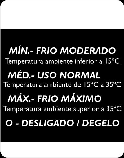 Tabela Orientativa da Regulagem de Temperatura Atenção Diferenças de temperatura entre o refrigerador e o ambiente externo