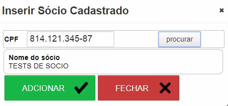 Inserir sócio/representante; 3. Dados do sócio da empresa; 4. Remover sócio; FIGURA 20 - CREDENCIAMENTO DE SOCIOS Quem pode ser sócio/representante Legal?