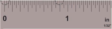 As medidas indicadas pelas setas C e D na escala abaixo valem respectivamente: C A) C = 1/32 e D = 7/8. B) C = 1/64 e D = 7/64. C) C = 1/32 e D =15/16. D) C = 1/16 e D = 28/32.