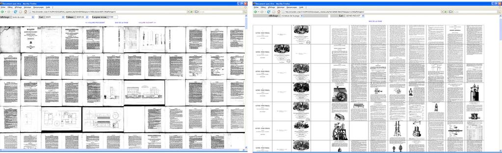 Visualizando acervos Grades de visualização (intranet CNUM) Miniaturas das imagens