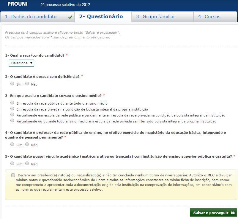 Grupo Familiar Nesta etapa, você coloca os dados de seus familiares: todas as pessoas