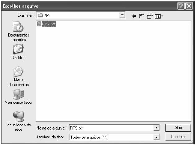 Página 101 de 123 Selecione o arquivo contendo o RPS em lote e clique em Enviar.