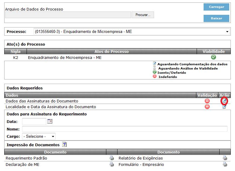 8.3. Após preenchimento dos dados de Reaproveitamento de Processo com Exigência (vide item 7.2). 8.4.