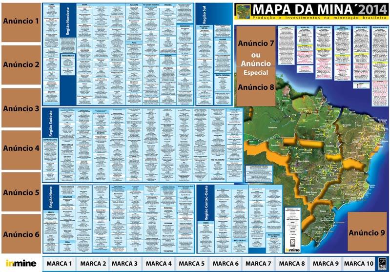 PUBLICIDADE NO MAPA DA MINA Tabela de preços 2015 Anúncio + Logomarca R$ 16.000,00 Anúncio R$ 10.000,00 Logomarca R$ 8.