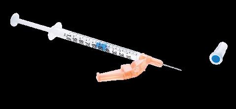 Disponível com seringas Luer Slip de 1mL e Luer Lock de 1 ml y 3mL VANTAGENS DO PRO-VENT PLUS Fácil preenchimento por calibração prévia: a seringa