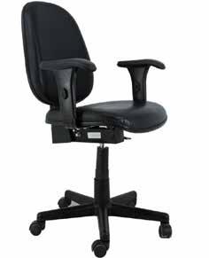 WORK P Cadeira Executiva ergonômica, mecanismo back system com regulagem de altura e inclinação