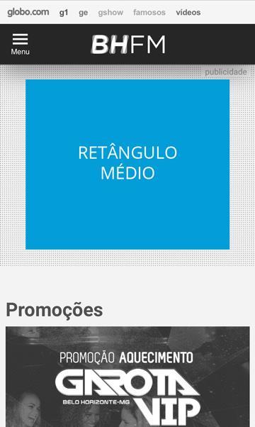 RETÂNGULO (MOBILE) Formato localizado abaixo de header.