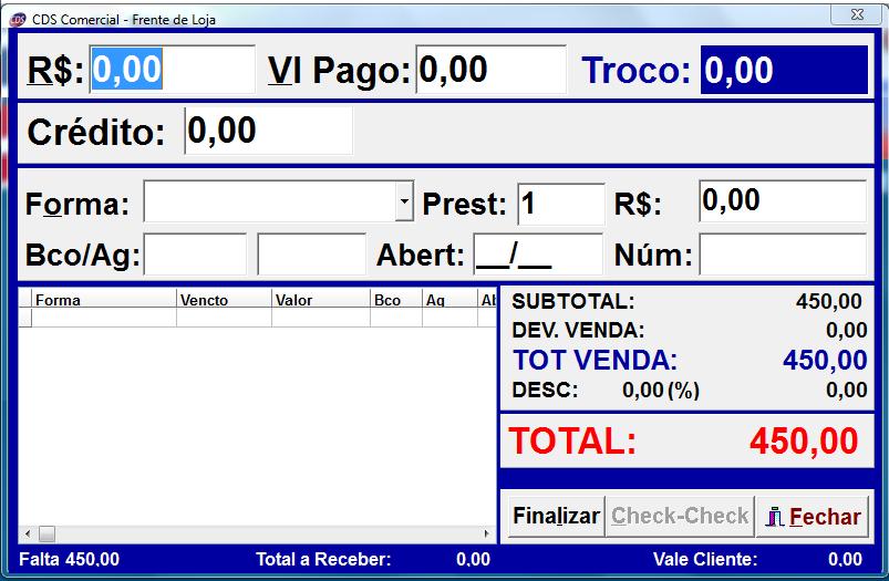 clique em Caixa Informações. R$: Usado para colocar o que é á Dinheiro 10-Na tela do caixa você deve informar como vai ser o pagamento.