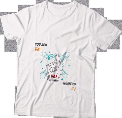 LINHA PAI NÚMERO 1 Camiseta Adulto (P M G GG EG) - 002.2801 Mousepad Neoprene (21x18cm) - 002.202 Squeeze Alumínio Branco - 002.