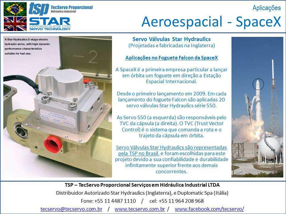 Precisão, confiabilidade e durabilidade infinitamente superior aos concorrentes Aplicação Space X A SpaceX é a primeira empresa particular a lançar em órbita um foguete em direção a Estação Espacial