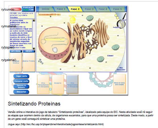 Tarefa para a próxima aula prática Jogar o jogo Sintetizando Proteínas, disponível no endereço abaixo.