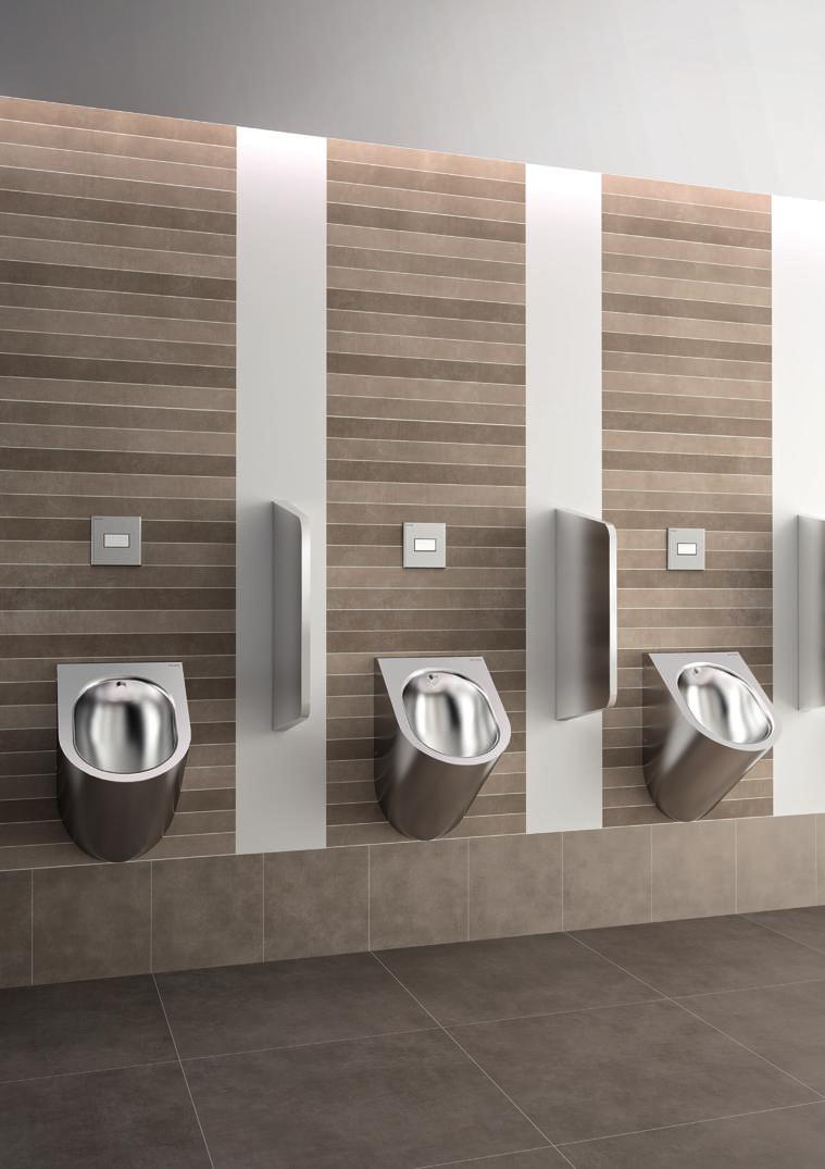 NOVIDADES COLETIVIDADES 11 NOVIDADE A TORNEIRA TEMPORIZADA DE URINOL QUE ALIA DESIGN, CONFORTO E TECNOLOGIA Produto apresentado : Ref.