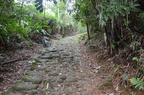 Estrada construída pelos escravos entre os séculos XVII e XIX, a partir de trilhas dos índios guaianazes, a Estrada Real, Caminho do