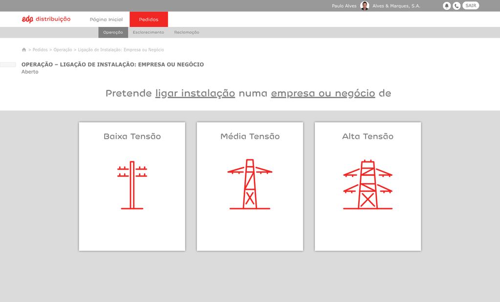 EDP Distribuição Digital Ligar à Rede.