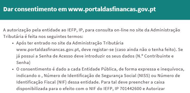 Quadro 7 - Situação face à Administração Fiscal e Segurança Social Através da informação abaixo pretende-se que a entidade indique ao IEFP o meio que irá utilizar para comprovar a situação