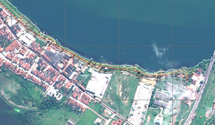 Produto Piranhas - AL Cartas Imagem com isolinhas correspondentes às vazões de 2.000 m³/s, 4.000 m³/s, 6.000 m³/s e 8.