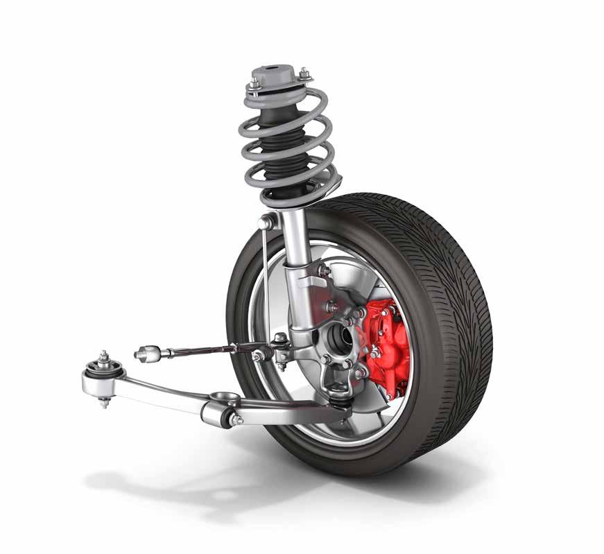 A função do amortecedor é manter os pneus do veículo em contato com o solo e controlar o movimento da
