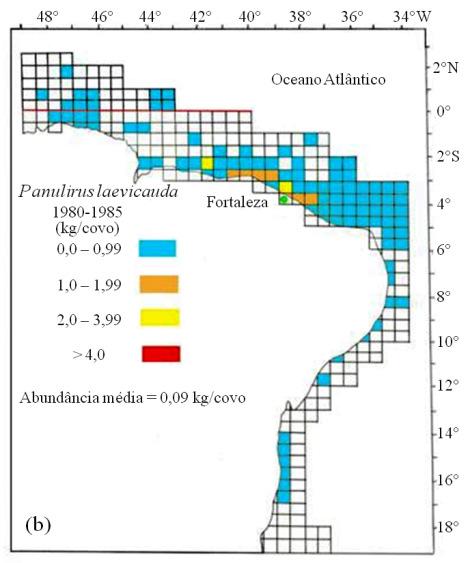 54 Figura 14 - Comportamento espaço-temporal da abundância média (kg/covo) por quadrículas de pesca