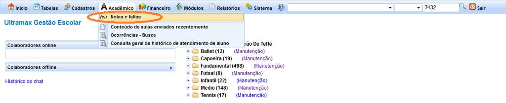 Para adicionar e configurar as disciplinas nas series clique na aba grade curricular, conforme abaixo: Na aba grade curricular adicione e configure as disciplinas