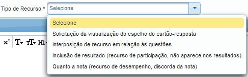 Neste momento o sistema retornará os campos Projeto e Tipo de Recurso para serem preenchidos (obrigatórios): Projeto - O sistema exibirá todos os projetos de recursos disponíveis para seleção Tipo de