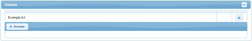 Anexos - Local para que seja inserido o documento desejado. Para abrir a tela de Anexos basta expandir a tela clicando no botão, depois clicar em Anexar. (campo de preenchimento opcional).