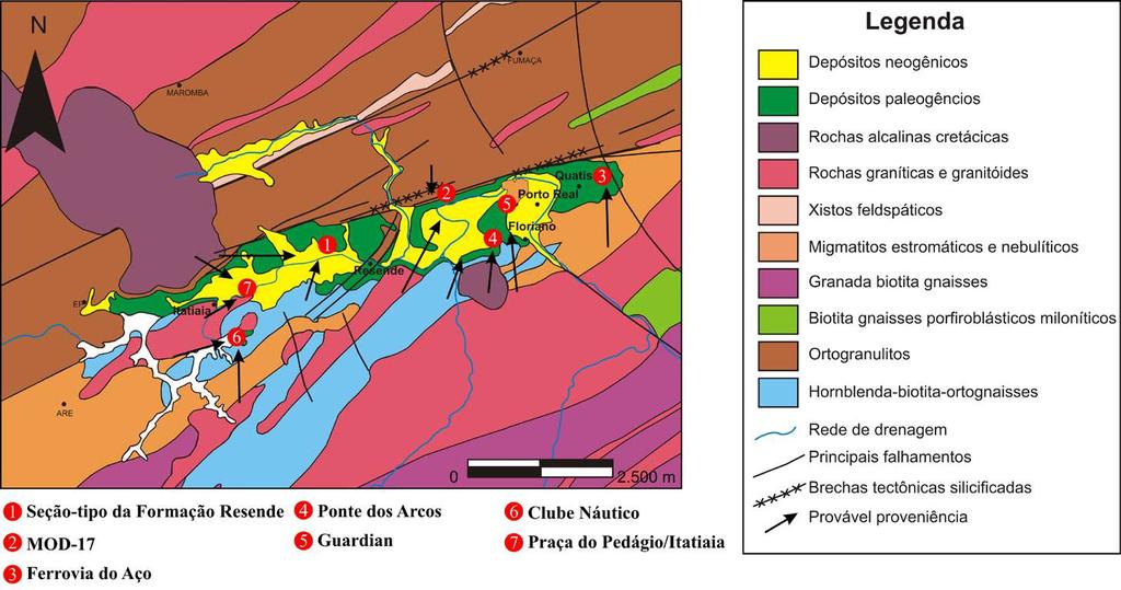 Figura 26: Mapa geológico modificado de Ramos (2003), com a