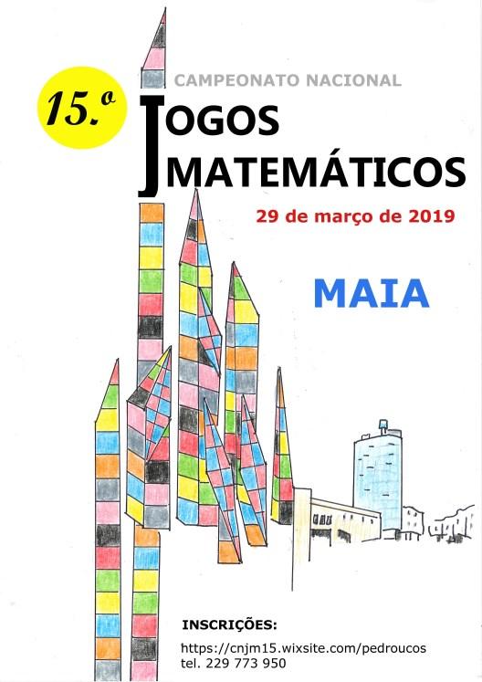 Dia 29 Campeonato Nacional de Jogos Matemáticos A Final do 15.º Campeonato Nacional de Jogos Matemáticos terá lugar no pavilhão municipal de Pedrouços, na Maia.
