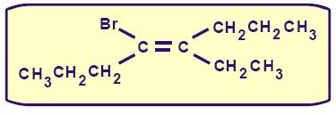 47 Qual o nome do composto orgânico cuja fórmula encontra-se esquematizada abaixo? a) cis-4-bromo-5-etil oct-4-eno. b) E-4-bromo-5-etil oct-4-eno. c) trans-4-bromo-5-etil oct-4-eno.